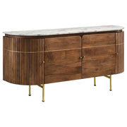 Ortega 4-door Marble Top Sideboard Buffet Cabinet Natural - 105145