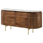Ortega 4-door Marble Top Sideboard Buffet Cabinet Natural - 105145