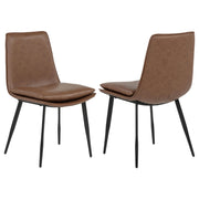 Ortega Upholstered Dining Side Chair Coffee (Set of 2) - 115472