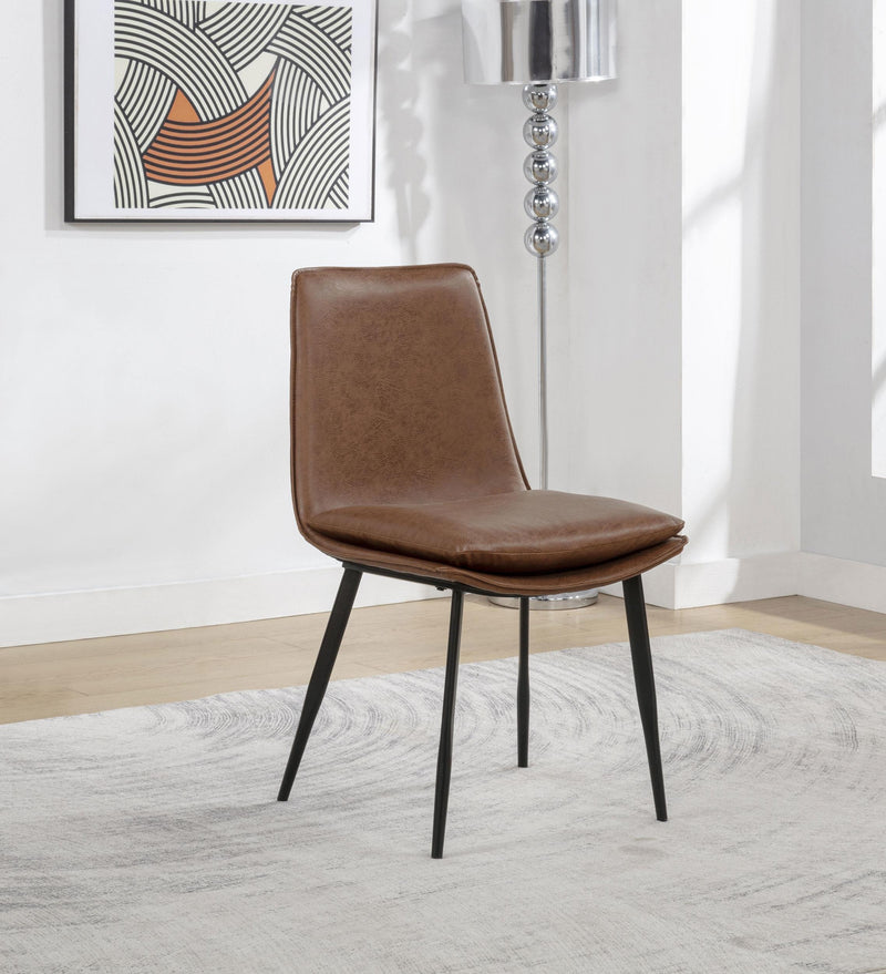 Ortega Upholstered Dining Side Chair Coffee (Set of 2) - 115472