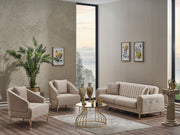 Oscar 3-pieces (Sofa & Loveseat & Chair) Livingroom in Cream - 200-SER-OSC-ANKA529-321