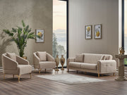 Oscar 3-pieces (Sofa & Loveseat & Chair) Livingroom in Cream - 200-SER-OSC-ANKA529-321