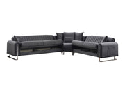 Oscar Sectional Sofa in Anthracite - 200-SER-OSC-ANKA154-S