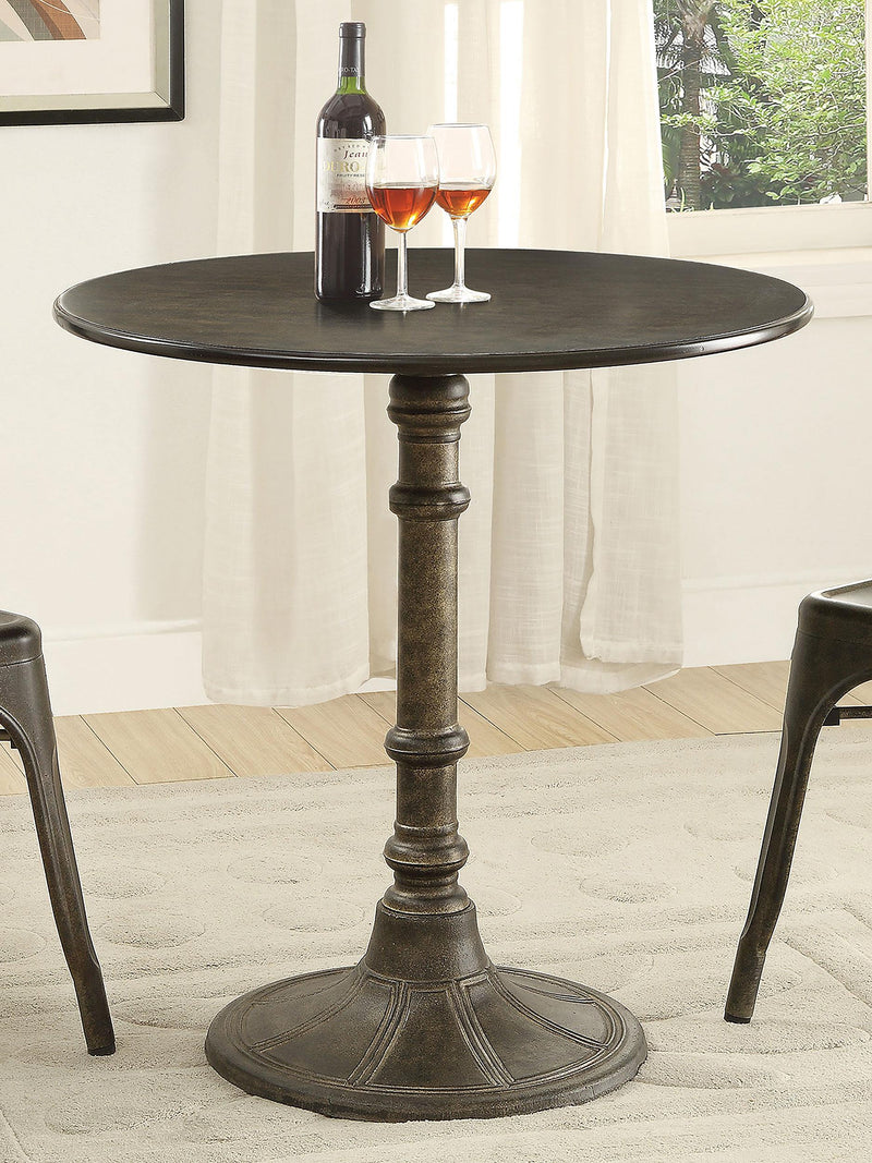 Oswego Round 30-inch Bistro Dining Table Bronze - 100063