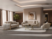 Othello 3-pieces (Sofa & Loveseat & Chair) Livingroom Set in Beige - 200-ST-OTH-FLORIA05-321