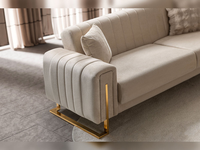 Othello 3-pieces (Sofa & Loveseat & Chair) Livingroom Set in Beige - 200-ST-OTH-FLORIA05-321