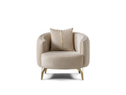 Othello 3-pieces (Sofa & Loveseat & Chair) Livingroom Set in Beige - 200-ST-OTH-FLORIA05-321
