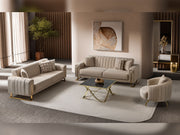 Othello 3-pieces (Sofa & Loveseat & Chair) Livingroom Set in Beige - 200-ST-OTH-FLORIA05-321