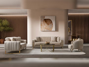 Othello 3-pieces (Sofa & Loveseat & Chair) Livingroom Set in Beige - 200-ST-OTH-FLORIA05-321