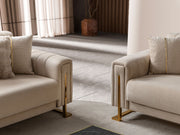 Othello 3-pieces (Sofa & Loveseat & Chair) Livingroom Set in Beige - 200-ST-OTH-FLORIA05-321