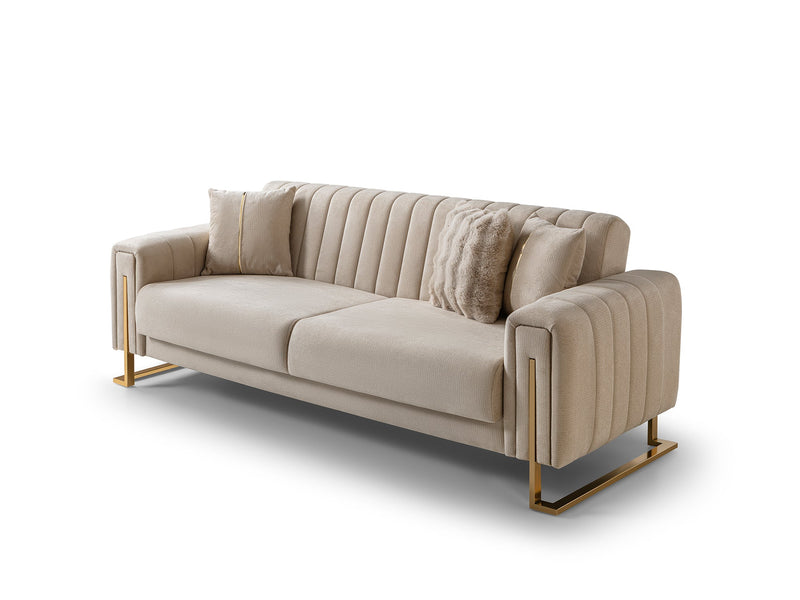 Othello 3-pieces (Sofa & Loveseat & Chair) Livingroom Set in Beige - 200-ST-OTH-FLORIA05-321