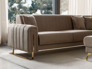 Othello Sectional Sofa in Beige - 200-ST-OTH-FLORIA07-S