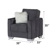 Ottawa Gray Sleeper Living Room Set - Gate FurnitureLiving Room Set