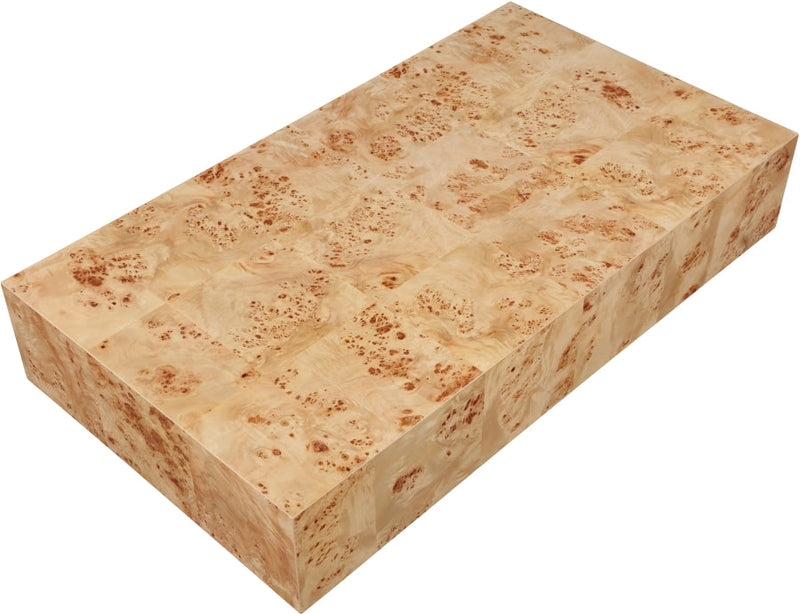 Otto Oak Veneer Coffee Table in Beige - 99015Burl-CT