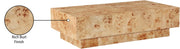 Otto Oak Veneer Coffee Table in Beige - 99015Burl-CT
