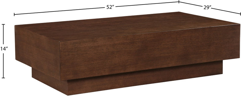 Otto Oak Veneer Coffee Table in Brown - 99015Brown-CT
