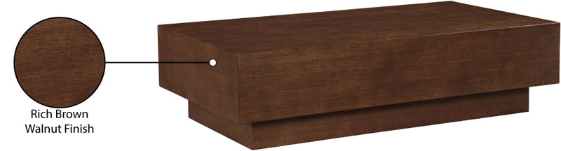 Otto Oak Veneer Coffee Table in Brown - 99015Brown-CT