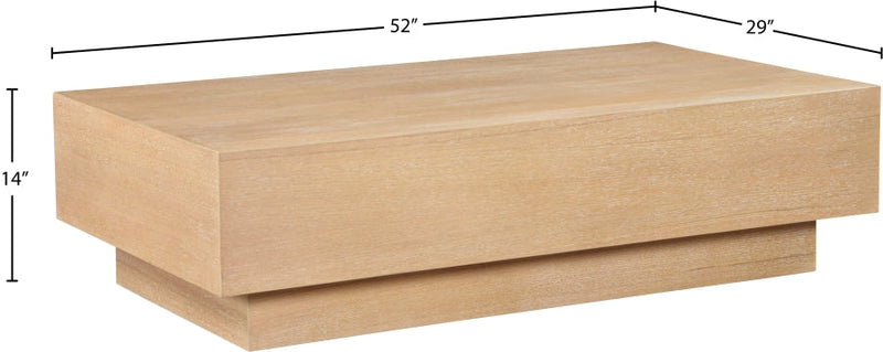 Otto Oak Veneer Coffee Table in Natural - 99015Oak-CT