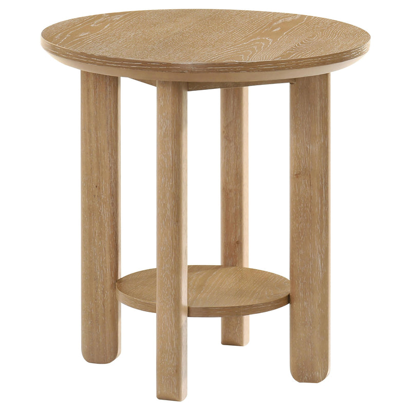 Ottowa 2-piece Round Wood Coffee Table Set Light Oak - 706298-S2