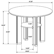 Ottowa 47-inch Round Counter Height Dining Table Brown - 193668