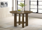Ottowa 47-inch Round Wood Dining Table with Shelf Brown - 193660