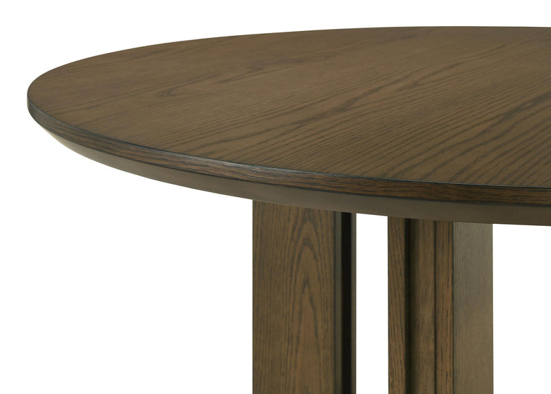 Ottowa 47-inch Round Wood Dining Table with Shelf Brown - 193660