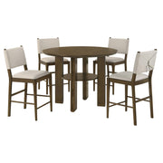 Ottowa 5-piece Round Counter Height Dining Room Set Brown - 193668-S5