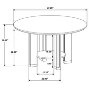 Ottowa 5-piece Round Wood Dining Room Table Set Brown - 193660-S5