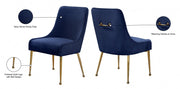 Owen Velvet Upholstered Dining Chair in Blue, Set of 2 - 744Navy