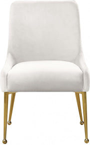 Owen Velvet Upholstered Dining Chair in Cream, Set of 2 - 744Cream