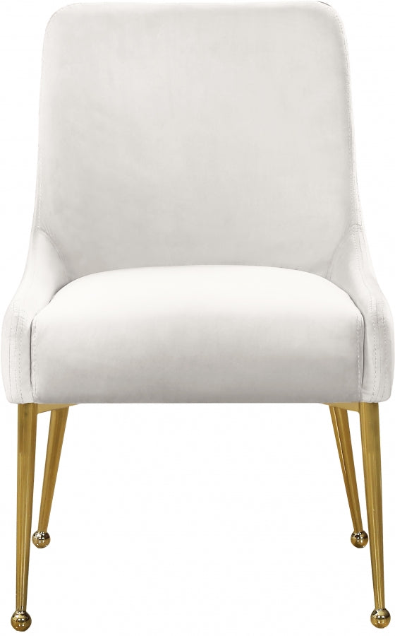 Owen Velvet Upholstered Dining Chair in Cream, Set of 2 - 744Cream