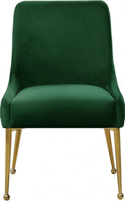 Owen Velvet Upholstered Dining Chair in Green, Set of 2 - 744Green
