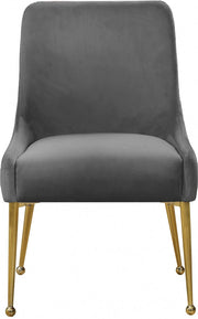 Owen Velvet Upholstered Dining Chair in Grey, Set of 2 - 744Grey
