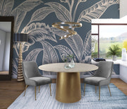 Owen Velvet Upholstered Dining Chair in Grey, Set of 2 - 744Grey