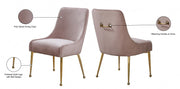 Owen Velvet Upholstered Dining Chair in Pink, Set of 2 - 744Pink