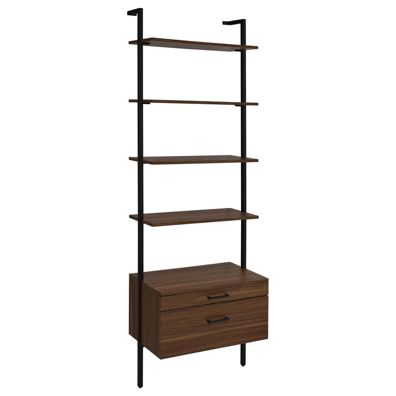 Owens 3-piece 96-inch Wall Mounted Bookshelf Set Walnut - 980074-S3