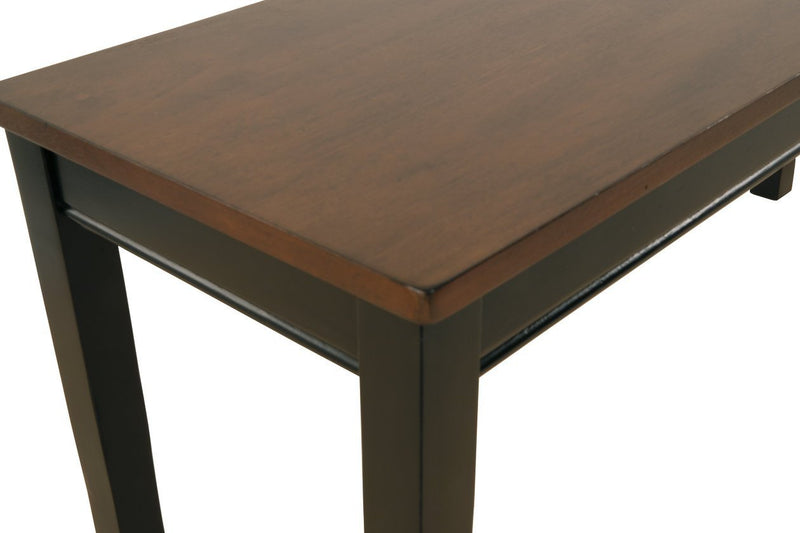 Owingsville Black/Brown Dining Bench - Gate FurnitureAccent Bench