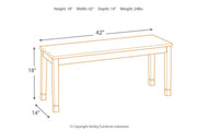 Owingsville Black/Brown Dining Bench - Gate FurnitureAccent Bench