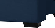 Oxford Linen Textured King Bed (3 Boxes) Blue - Gate FurnitureKing Bed