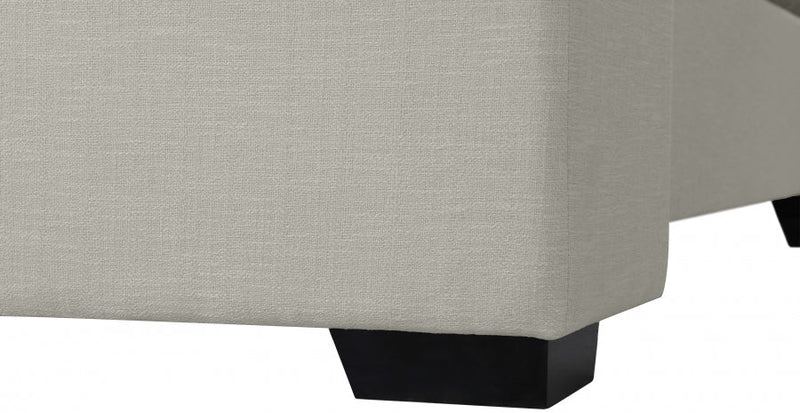Oxford Linen Textured Queen Bed (3 Boxes) Beige - Gate FurnitureQueen Bed