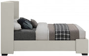 Oxford Linen Textured Queen Bed (3 Boxes) Beige - Gate FurnitureQueen Bed