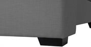 Oxford Linen Textured Queen Bed (3 Boxes) Grey - Gate FurnitureQueen Bed