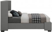 Oxford Linen Textured Queen Bed (3 Boxes) Grey - Gate FurnitureQueen Bed