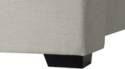 Oxford Linen Textured Twin Bed (3 Boxes) Beige - Gate FurnitureTwin Bed