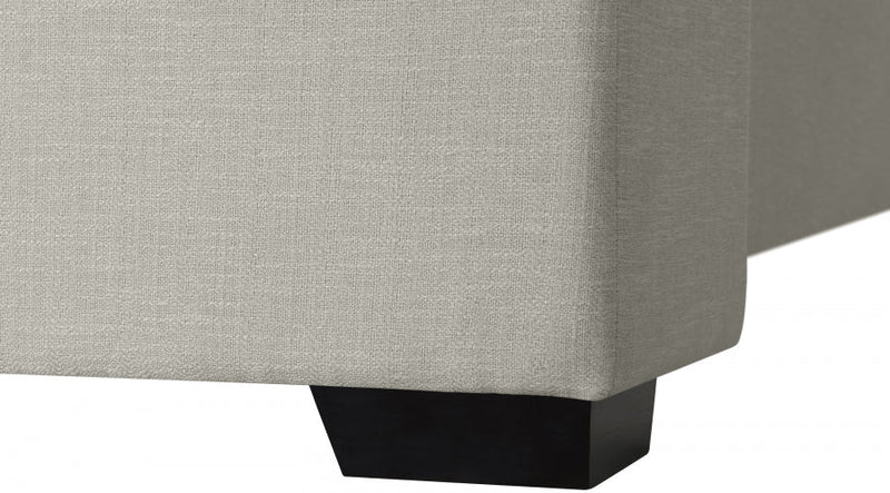 Oxford Linen Textured Twin Bed (3 Boxes) Beige - Gate FurnitureTwin Bed