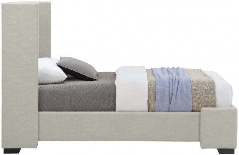 Oxford Linen Textured Twin Bed (3 Boxes) Beige - Gate FurnitureTwin Bed