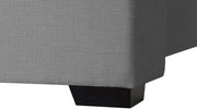 Oxford Linen Textured Twin Bed (3 Boxes) Grey - Gate FurnitureTwin Bed