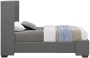 Oxford Linen Textured Twin Bed (3 Boxes) Grey - Gate FurnitureTwin Bed