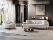 Pablo 3-pieces (Sofa & Loveseat & Chair) Livingroom Set in Cream - 200-ST-PAB-SOFT03-321