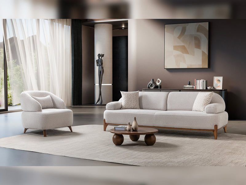 Pablo 3-pieces (Sofa & Loveseat & Chair) Livingroom Set in Cream - 200-ST-PAB-SOFT03-321